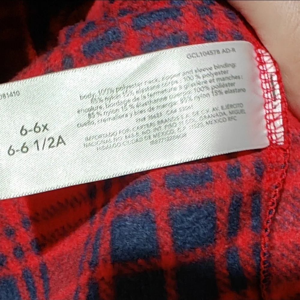 OshKosh B'gosh Boys Quarter Zip Sweater Plaid Size 6